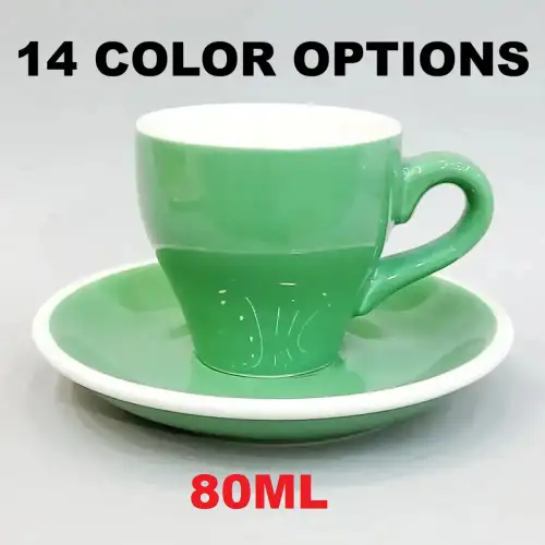 #TL80; Coffee cup with saucer 80ml Tulip shape