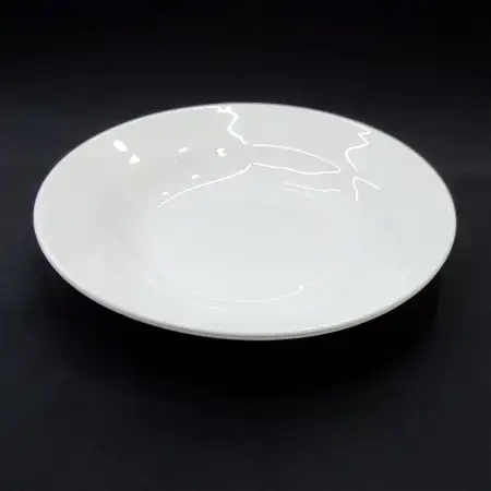 #TP7; Ceramic soup plate 7 inches white..