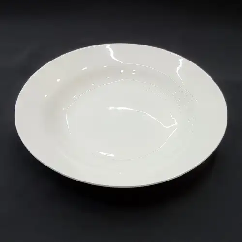 #TP8; Ceramic soup plate 8 inches white