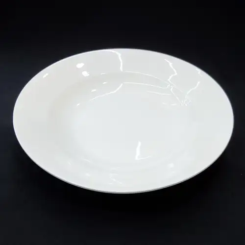 #TP9; Ceramic soup plate 9 inches white