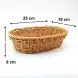 #WK251965-BG; PP rattan basket oval 25x19cm