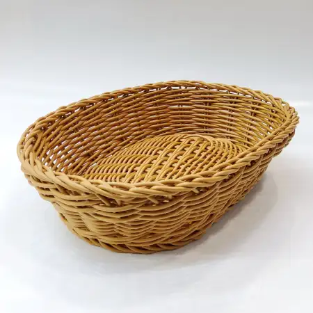 #WK251965-BG; PP rattan basket oval 25x1..