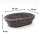 #WK251965-BN; PP rattan basket oval 25x19cm