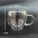 #WM0678; Double wall glass with handle 80ml                                                         