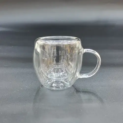 #WM0678; Double wall glass with handle 80ml                                                         