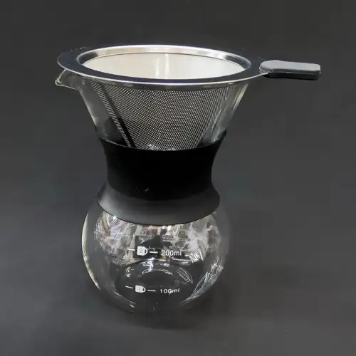 #WM1242-200; Glass coffee pot with filter 200ml