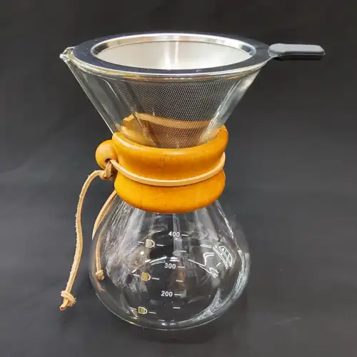 #WM1266-400; Glass coffee pot w.filter 0.4L