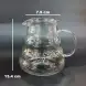 #WM1297-800; Glass coffee pot 800ml
