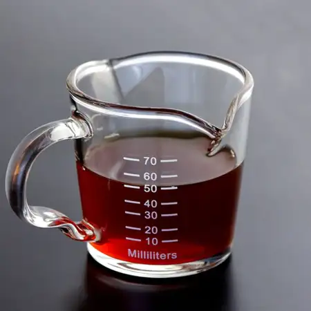 #WM4250-70; Glass measuring cup 70ml..