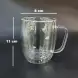 #WM6070-350; Double Wall Glass Cup 