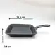 #YY083-155; Cast iron pan square15.5cm + wood
