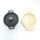 #YY10R-L; Cast iron mini casserole 10cm with wood tray