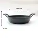 #YY185R; Cast iron pan round 18.5cm with wood tray