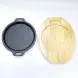 #YY2011; Cast iron pan 23cm round + wood