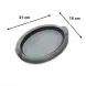#YY2041; Cast iron pan 21cm oval + wood