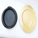 #YY2042; Cast iron pan 25cm oval + wood