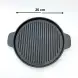#YY2050; Cast iron pan 26cm Rd. + wood  