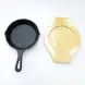 #YY2150-16W; Cast iron pan round 16cm with wood tray