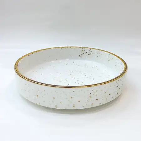 #KK9063-WT; Ceramic 8" round deep p..